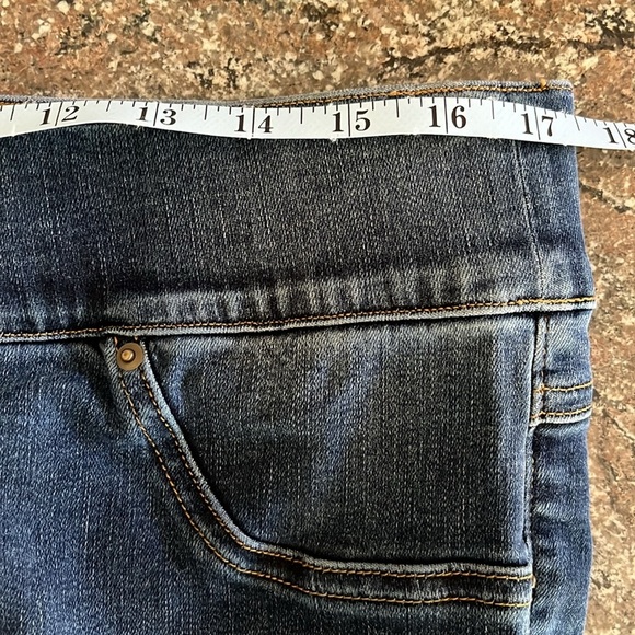 Spanx Distressed Ankle Jeans High Waist Blue Size 1X Skinny Jean Jegging - Picture 7 of 10